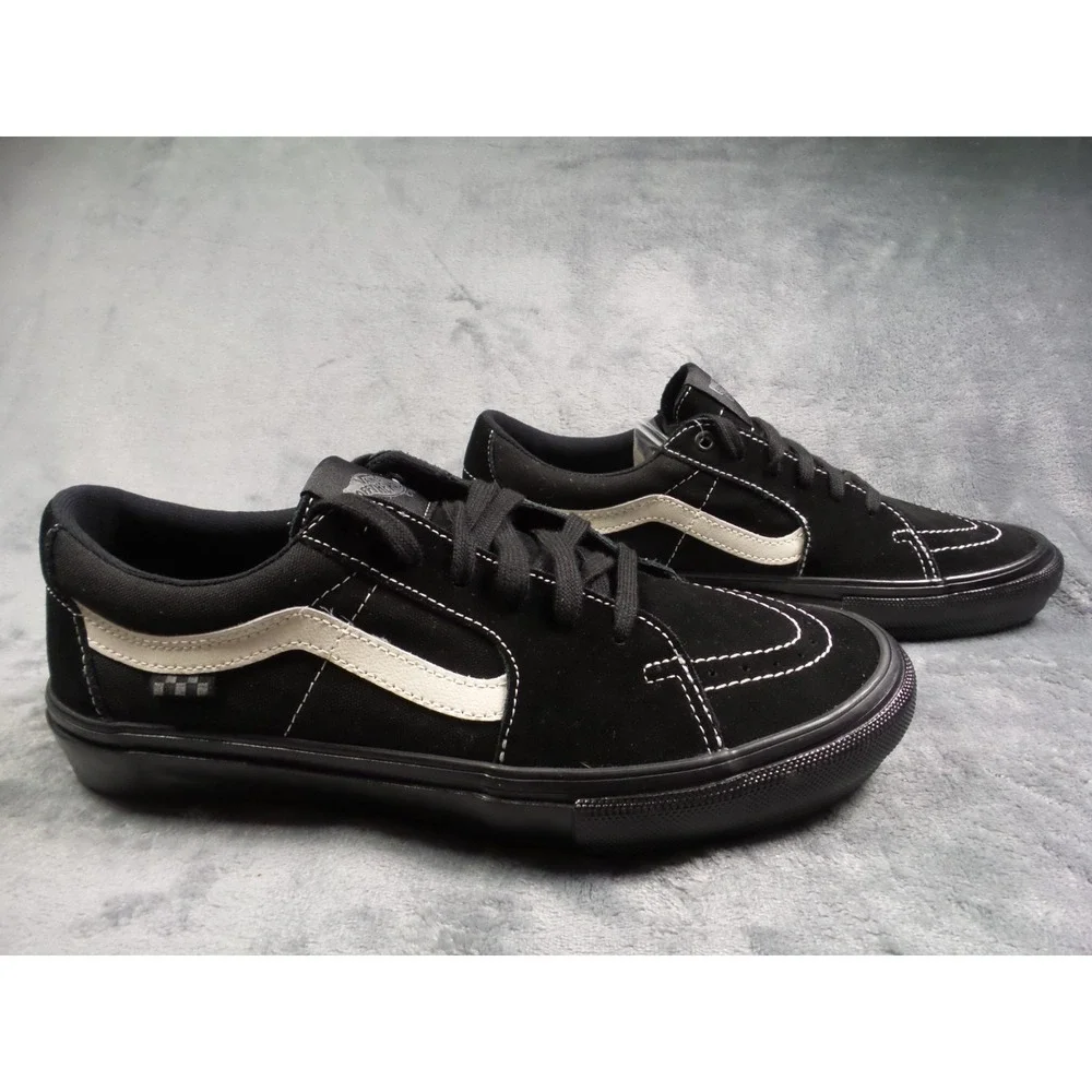 Vans Skate Sk8-Low Shoes Mens Size 10.5 Black PopCush Duracap Sneakers NWOB